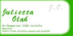 julietta olah business card